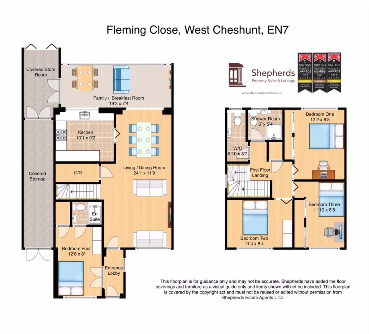 24, Fleming Close, West Cheshunt floorplan