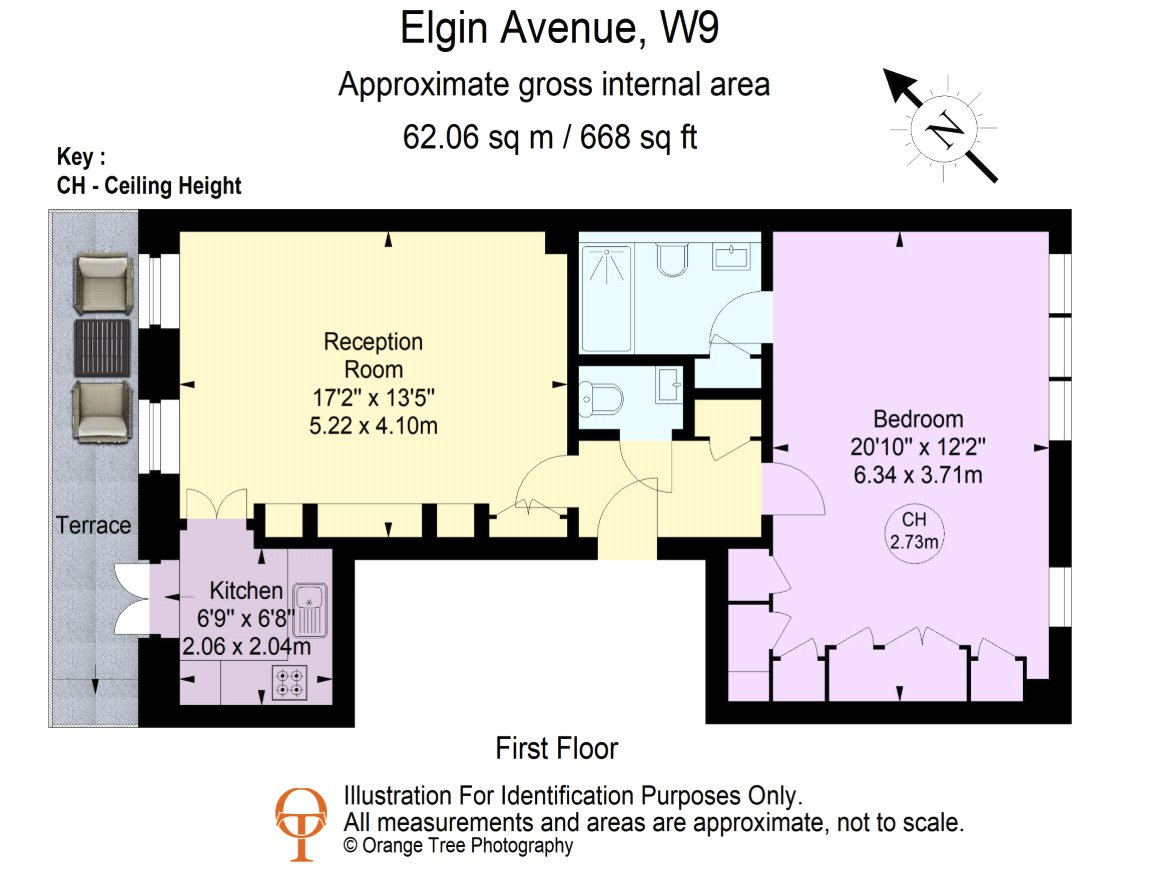 Flat 5, 260, Elgin Avenue, London floorplan