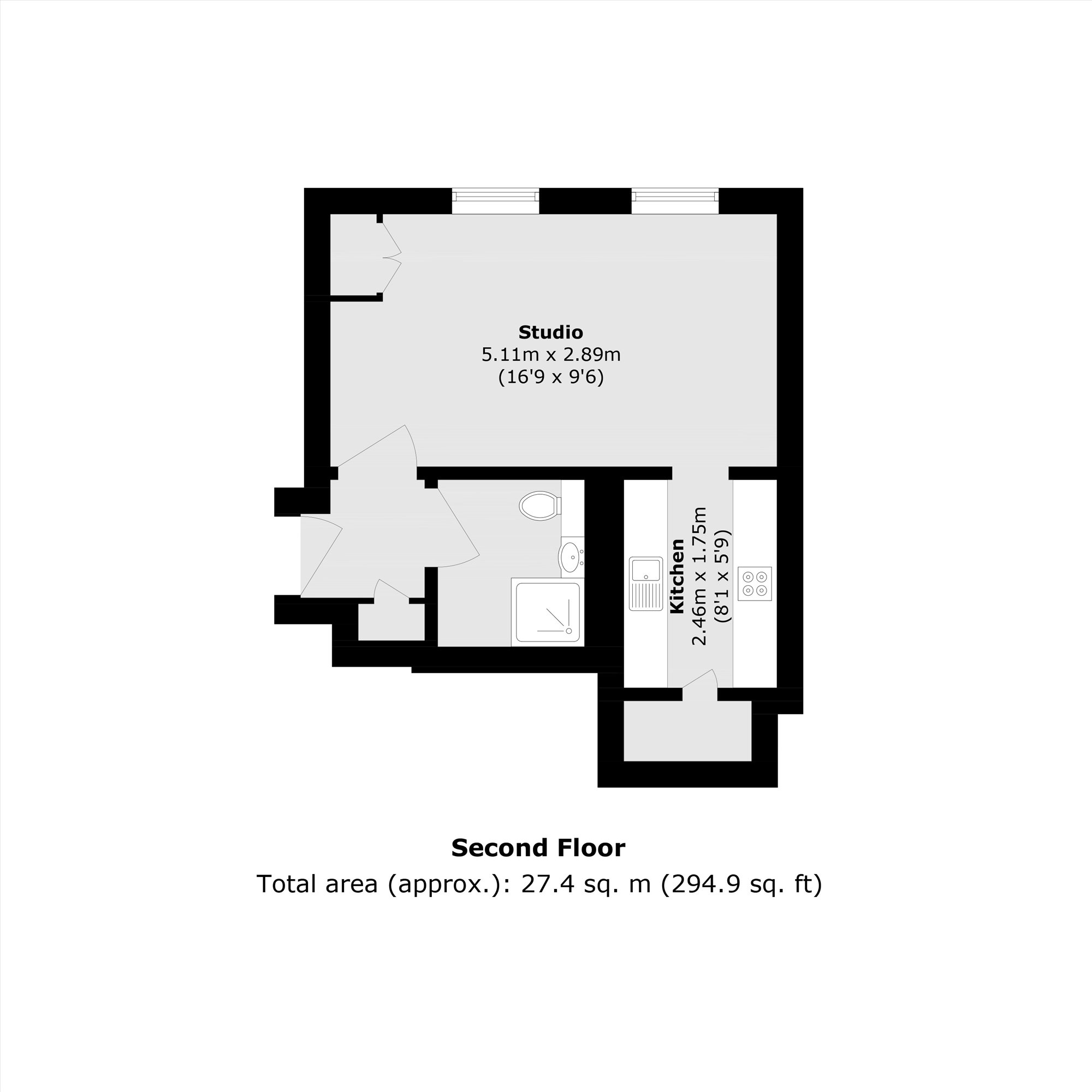 Flat F, 24, Lakeside Road, London floorplan