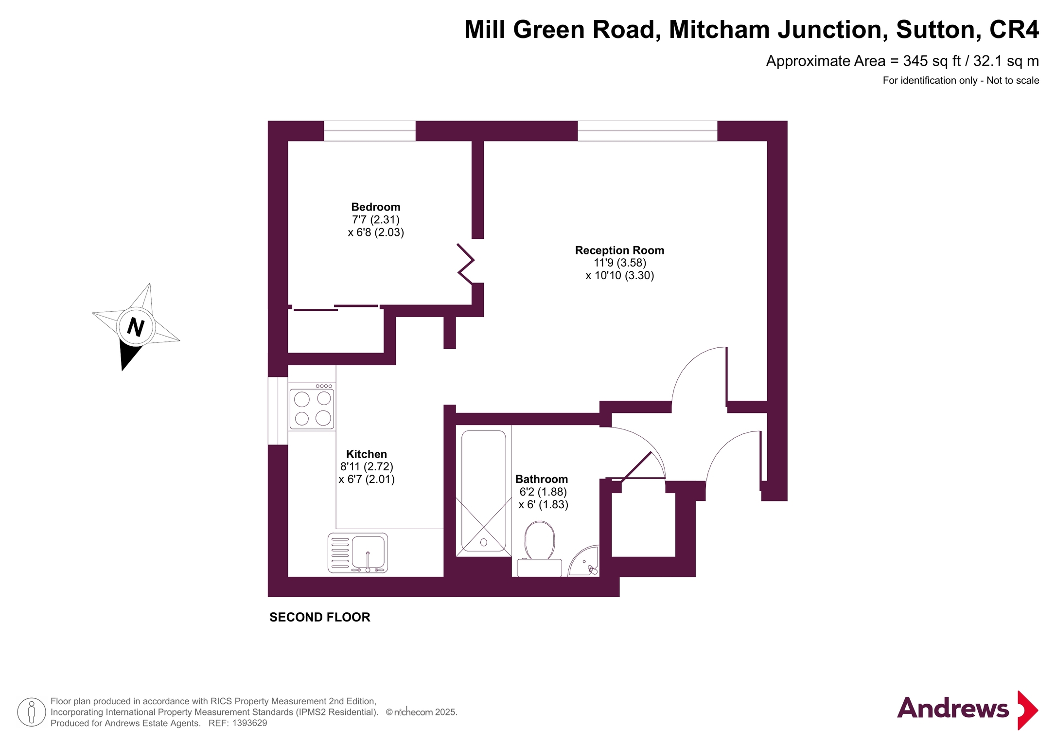 Flat 9, 26, Mill Green Road, Sutton floorplan