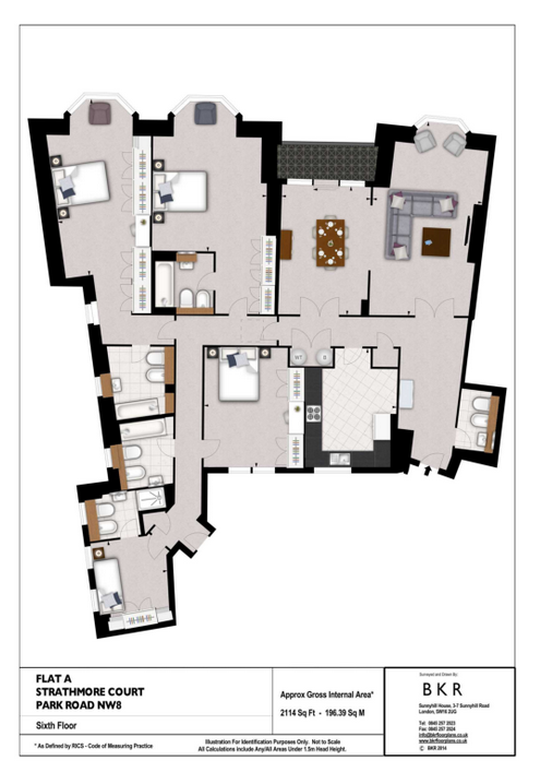 Penthouse A, 143, Strathmore Court, Park Road, St Johns Wood floorplan