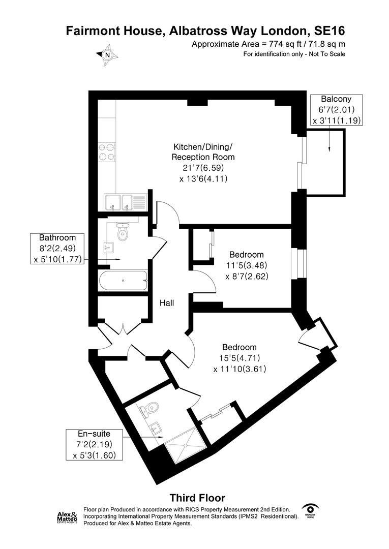 Flat 127, Fairmont House, Albatross Way, London floorplan