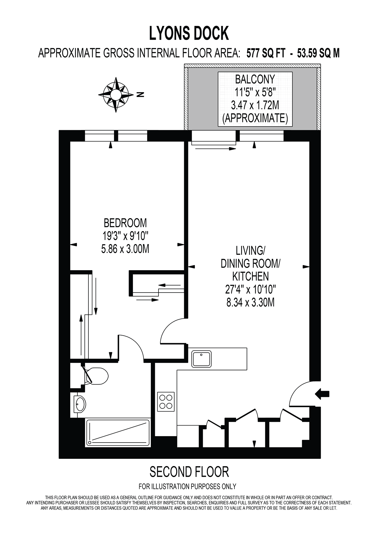 Lyons Dock House, 470 Oldfield Lane North, Greenford Ub6, 1 Bedroom 