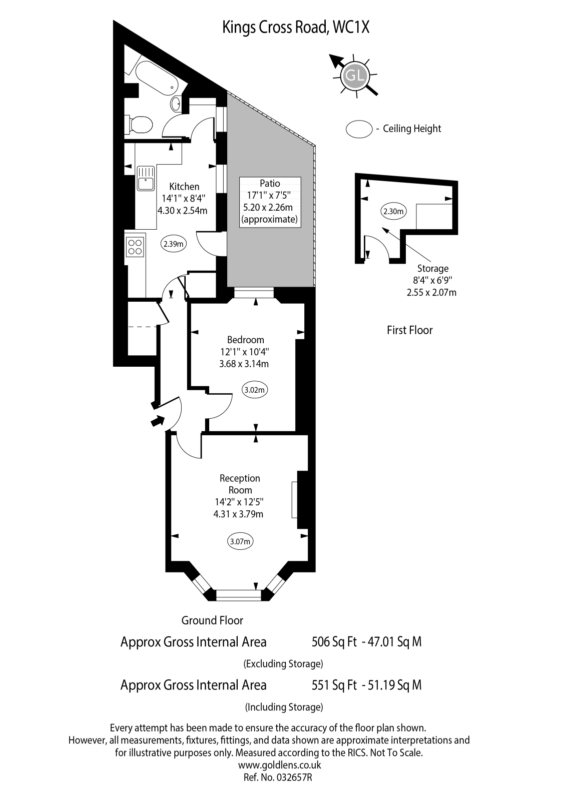 A, 70, King's Cross Road, London floorplan