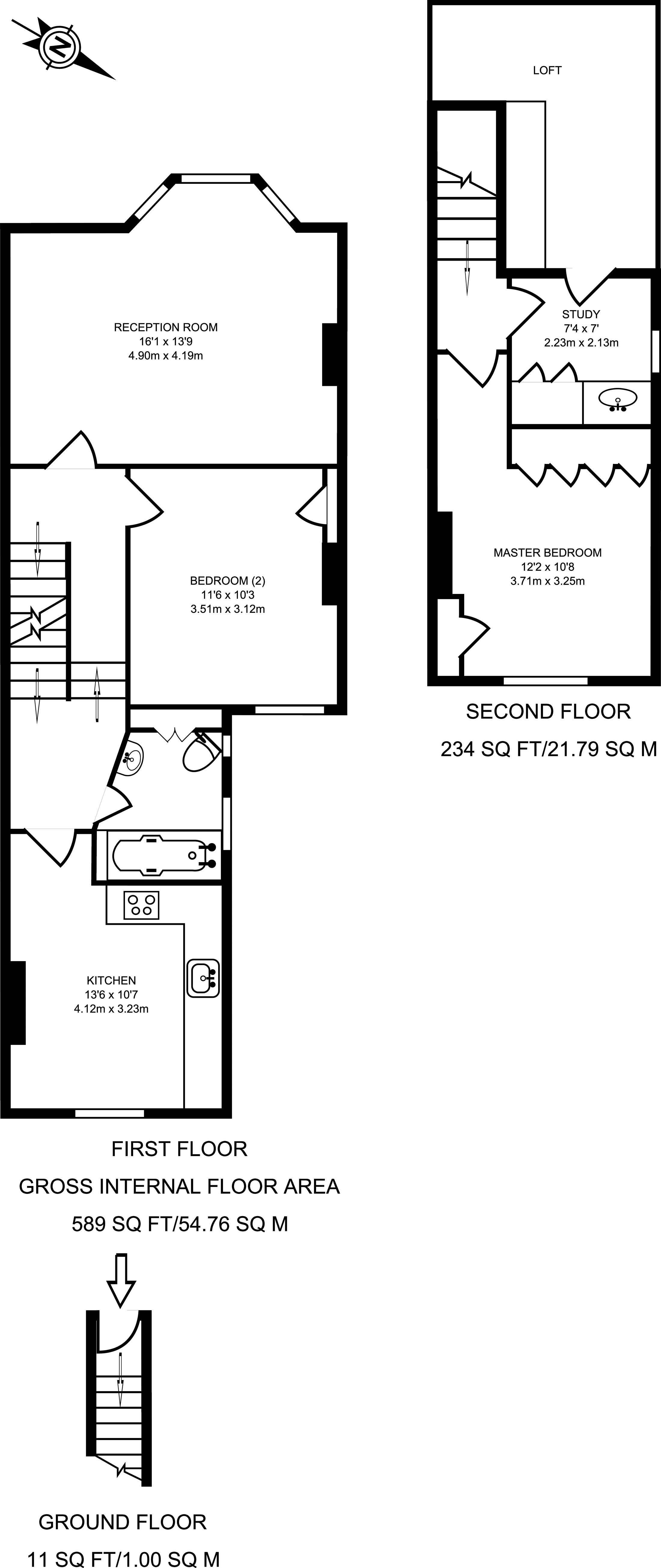 2 Bedrooms Flat to rent in Thirsk Road, Clapham Common North Side SW11