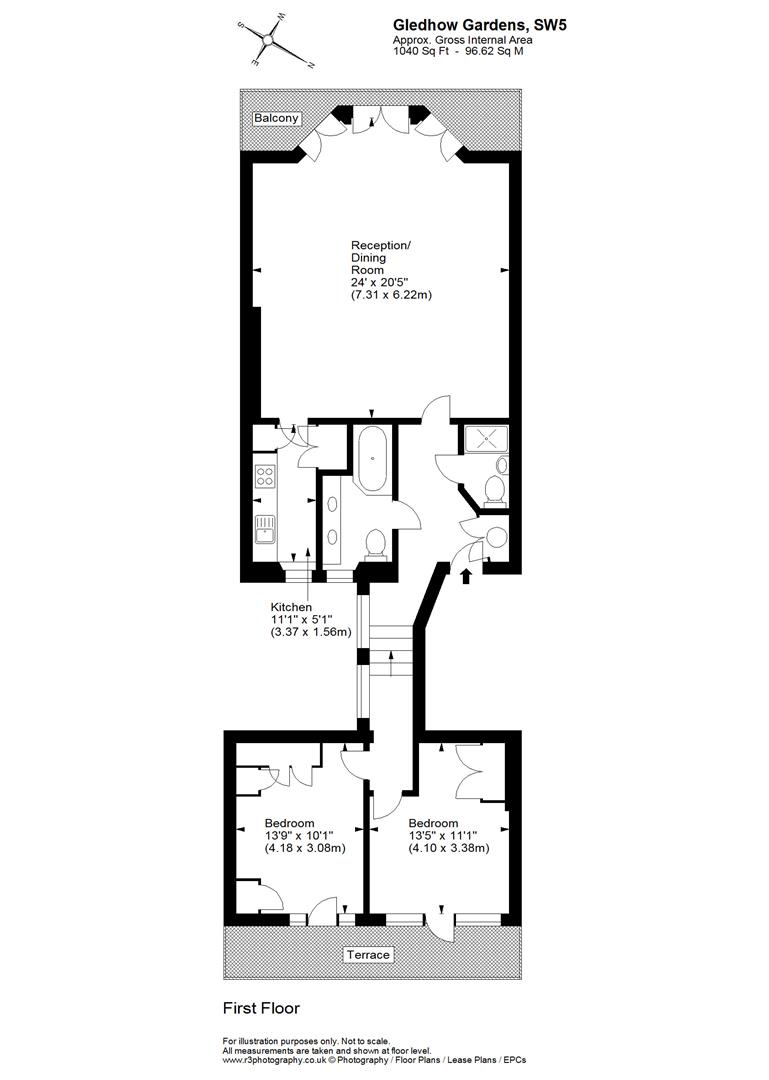 Flat 3, 19, Gledhow Gardens, London floorplan