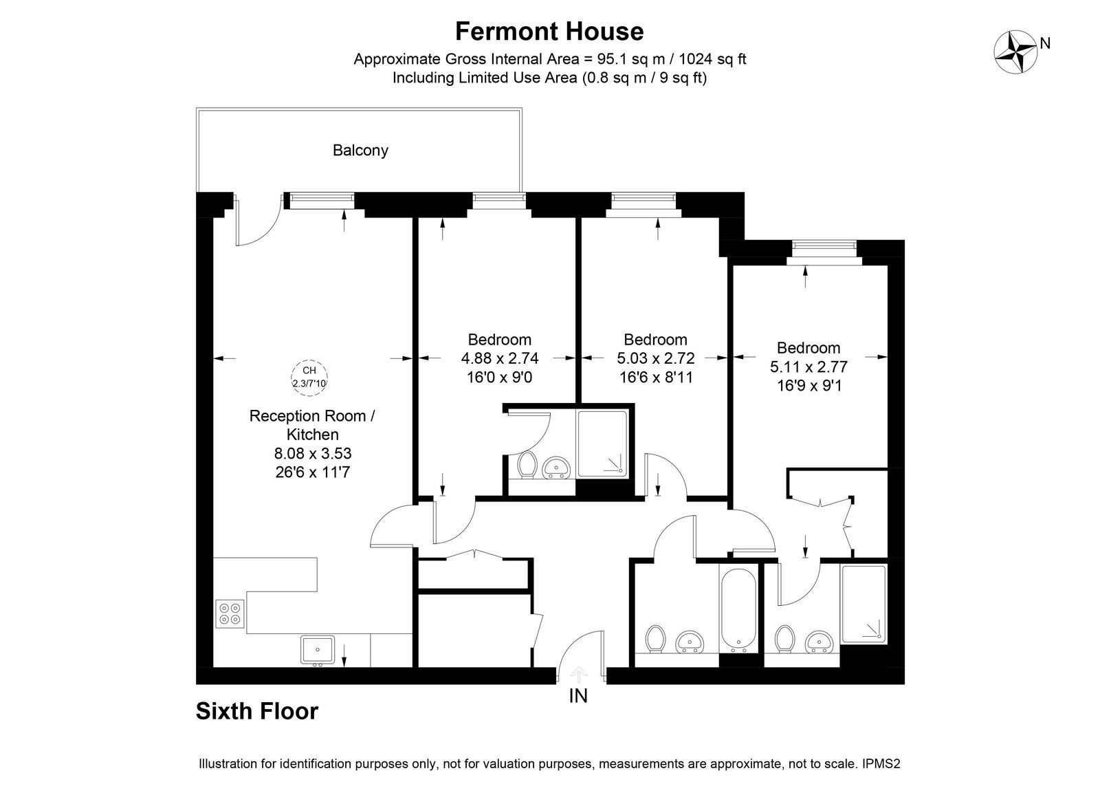Fermont House,Flat 96, 15 Beaufort Square, London floorplan