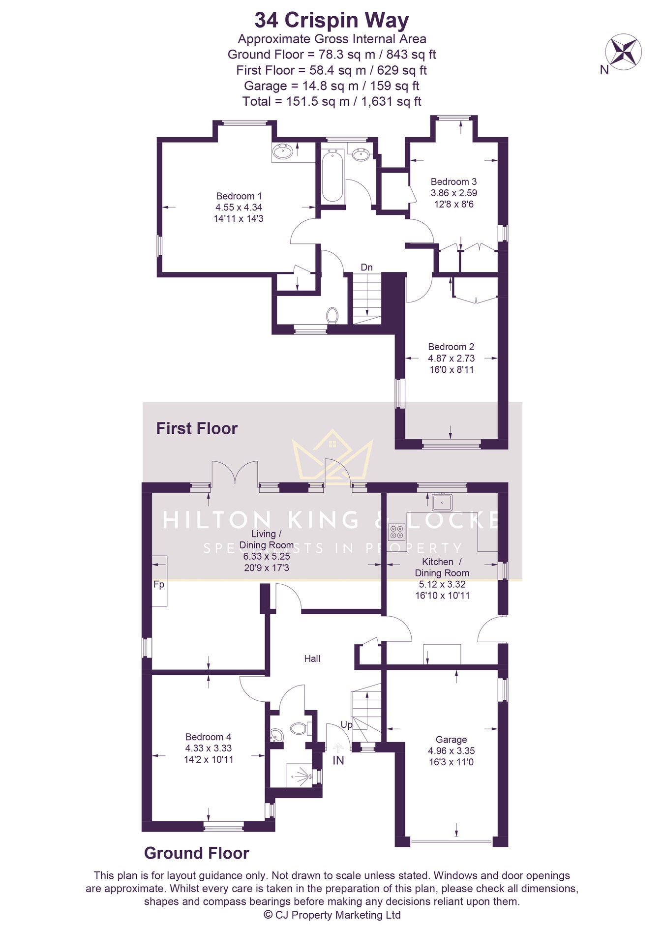 34, Crispin Way, Farnham Common floorplan