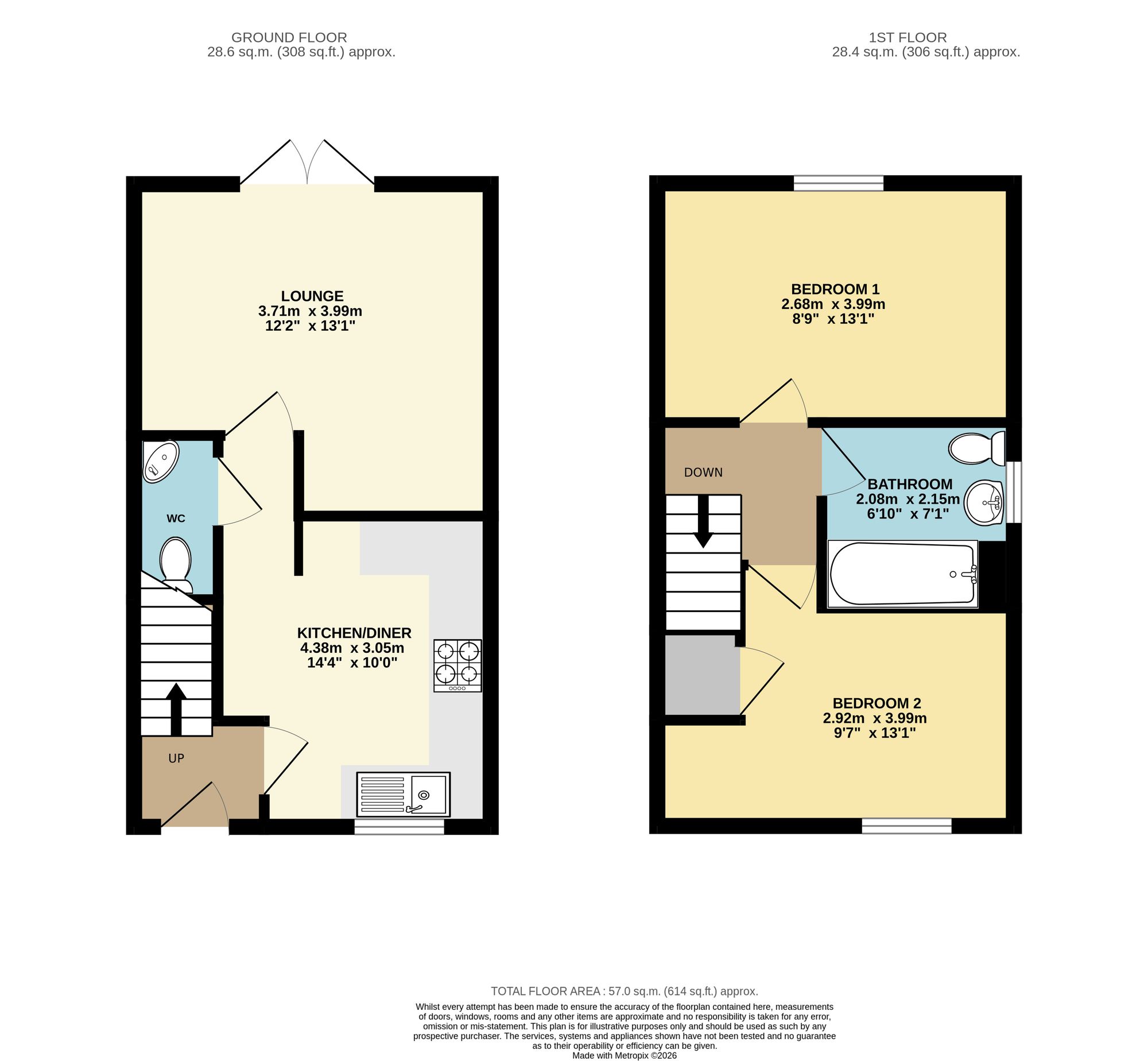 15 Foxglove Close, Chesterfield floorplan