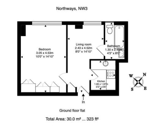 Flat 49, Northways, College Crescent, London floorplan