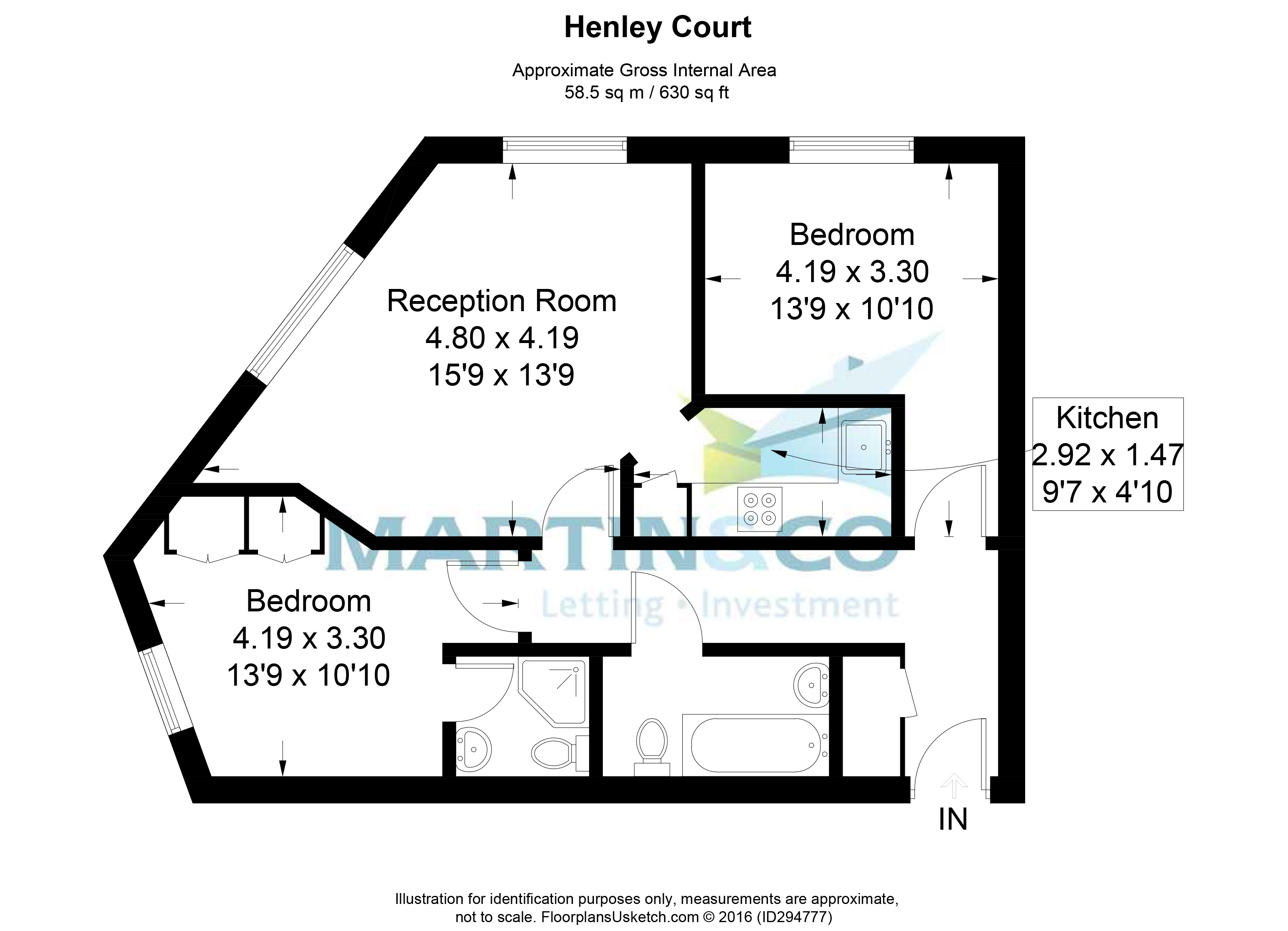 2 Bedrooms Flat to rent in Denham Road, Egham TW20