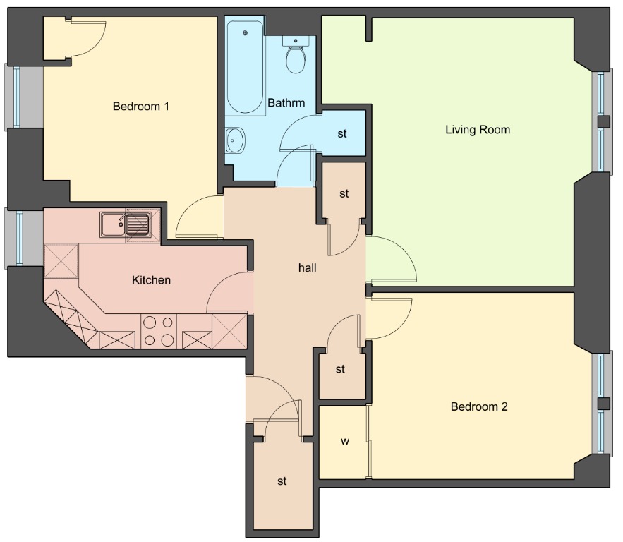 2 Bedrooms Flat to rent in Peddie Street, West End, Dundee DD1