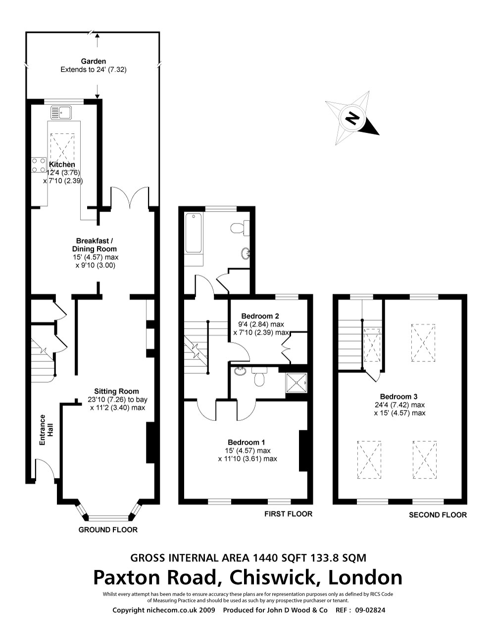 3 Bedrooms  to rent in Paxton Road, London W4