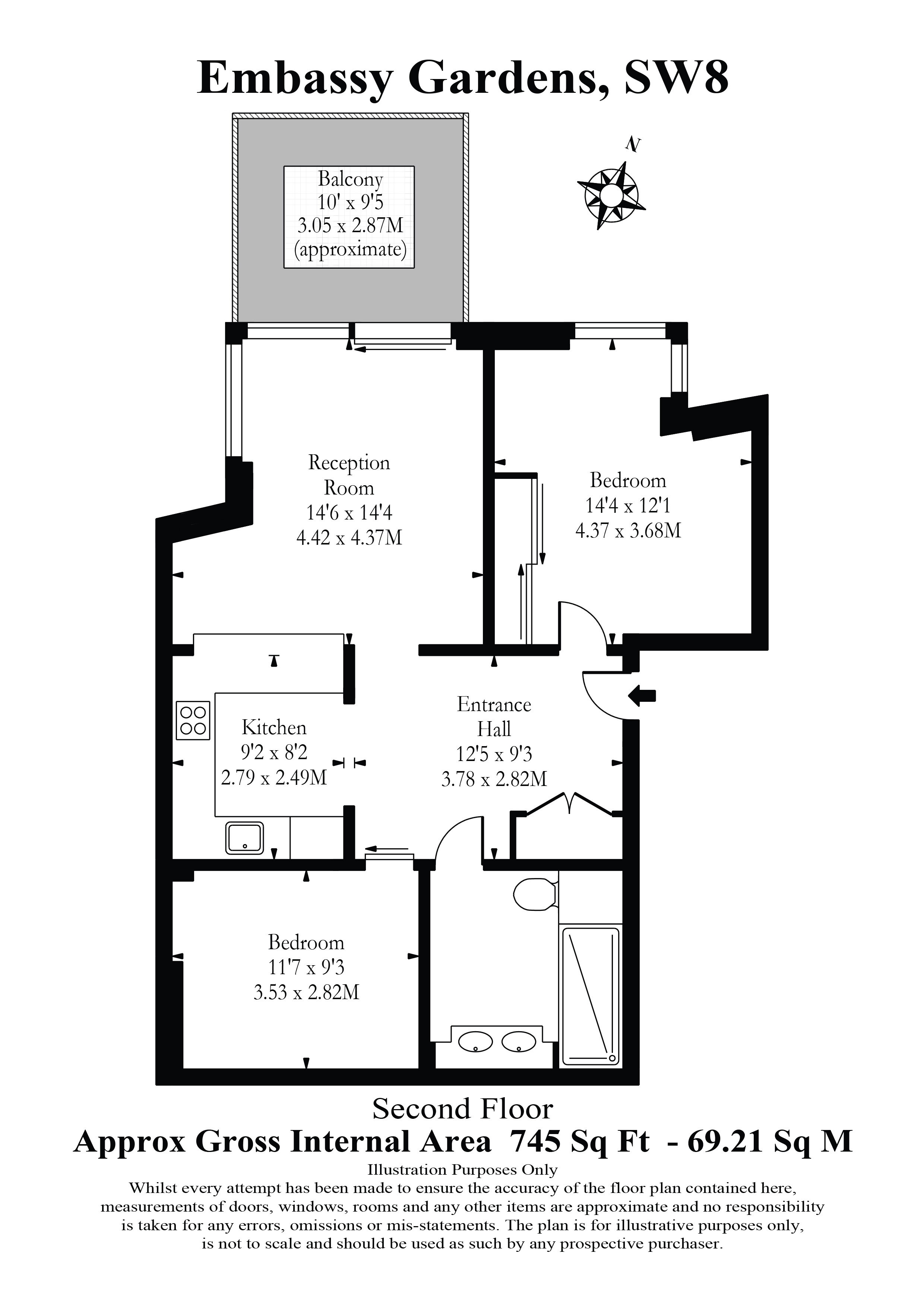 2 Bedrooms Flat to rent in Embassy Gardens, Nine Elms Lane, London SW8