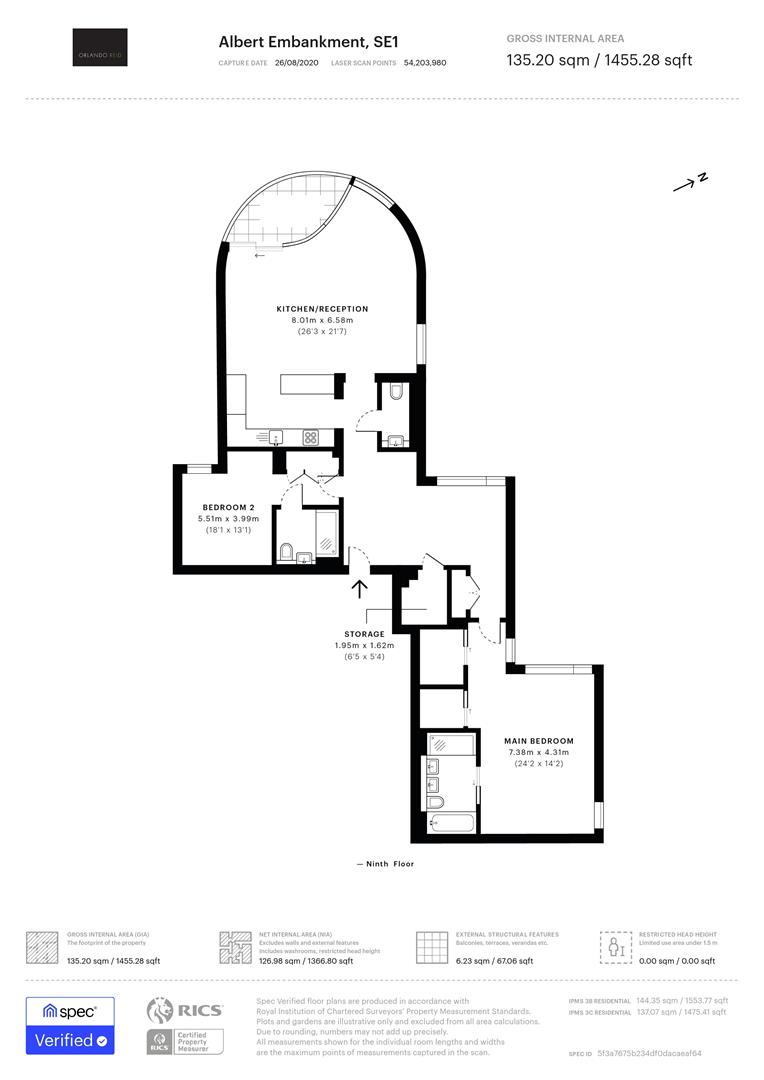 52 Corniche, 24, Albert Embankment, London floorplan