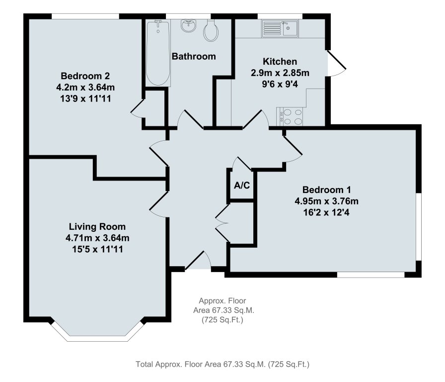 2 Bedrooms Bungalow to rent in Edinburgh Drive, Didcot OX11