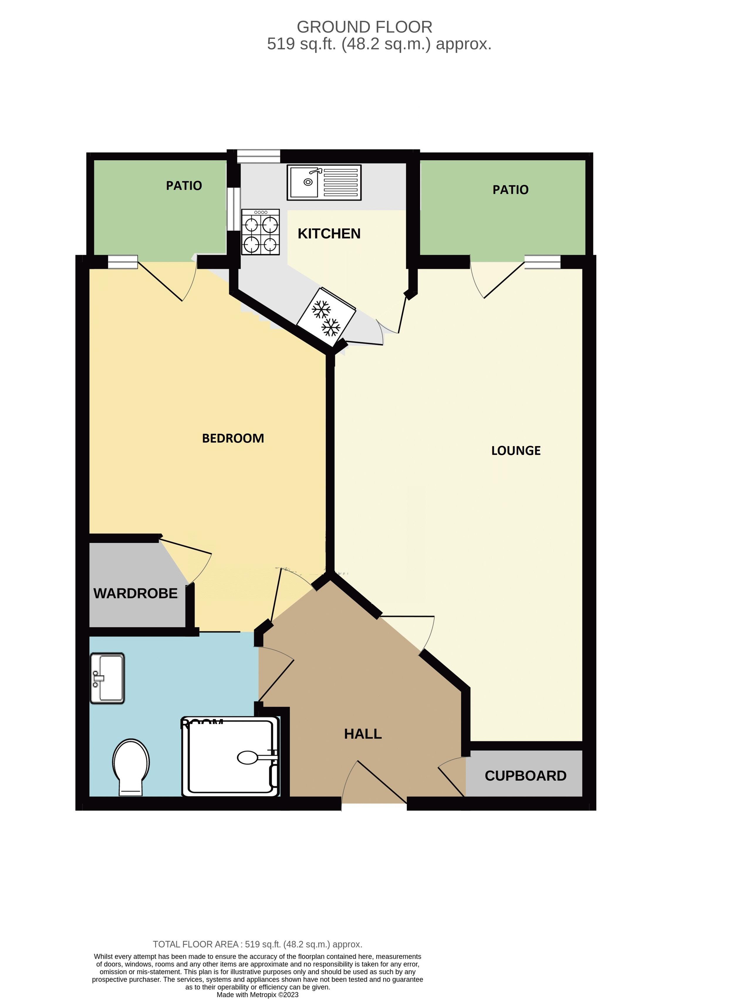 Flat 4 Mandeville Court, 261 Darkes Lane, Potters Bar floorplan
