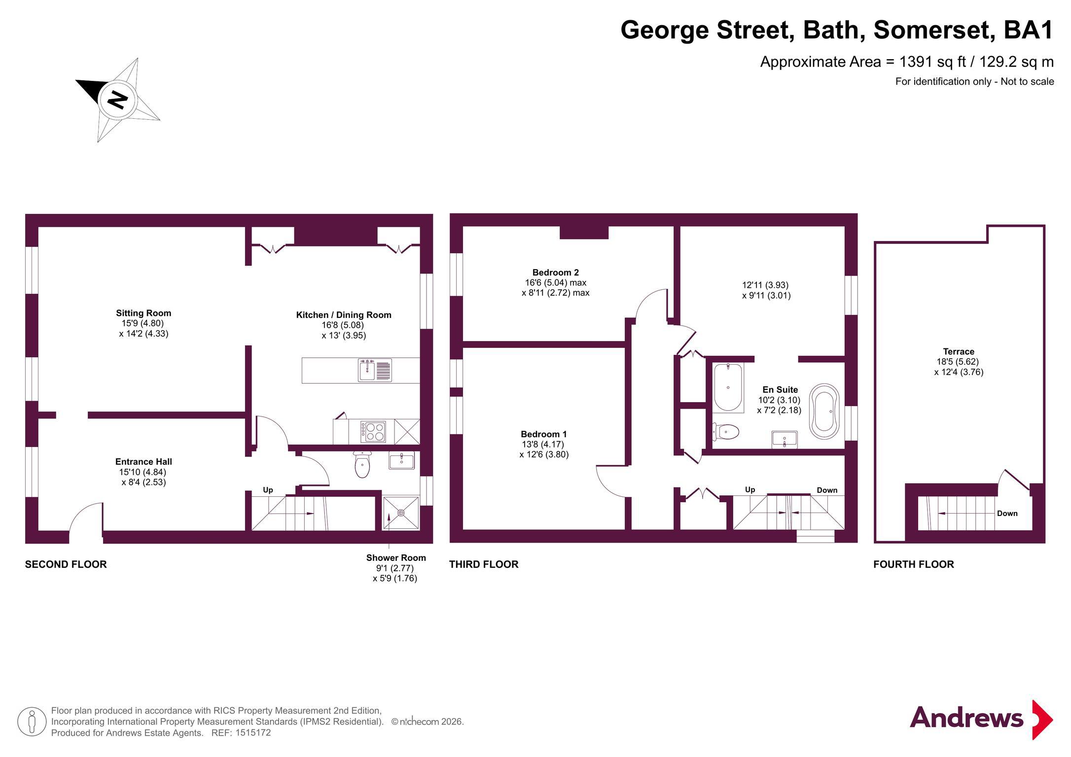 Flat 1 12B,, George Street, Somerset floorplan