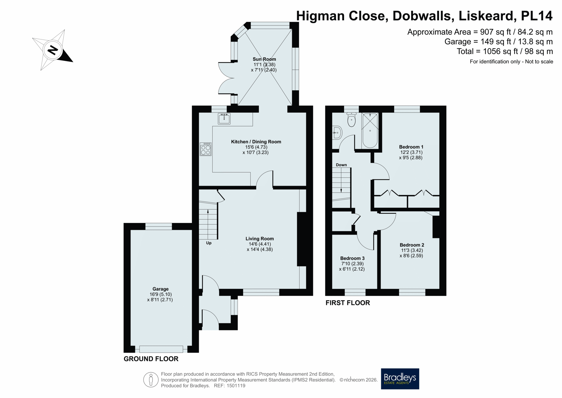 3 Higman Close, Dobwalls Liskeard Cornwall, Cornwall floorplan