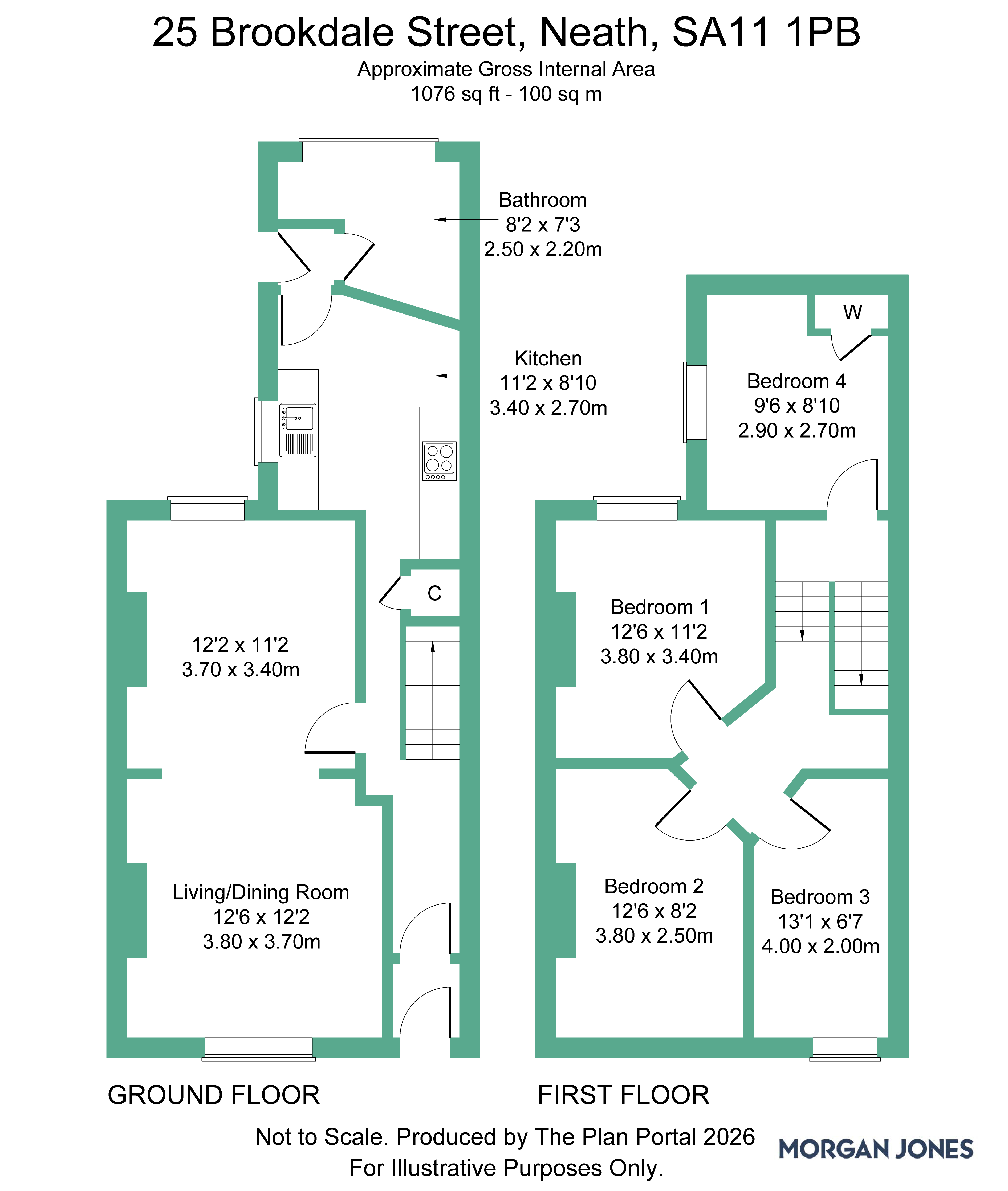 25 Brookdale Street, Neath floorplan