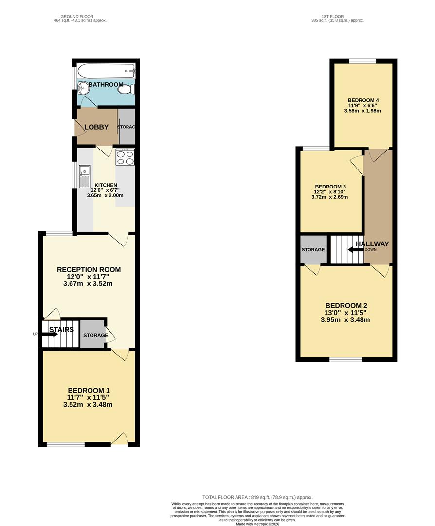 Clarendon Street, Leicester floorplan