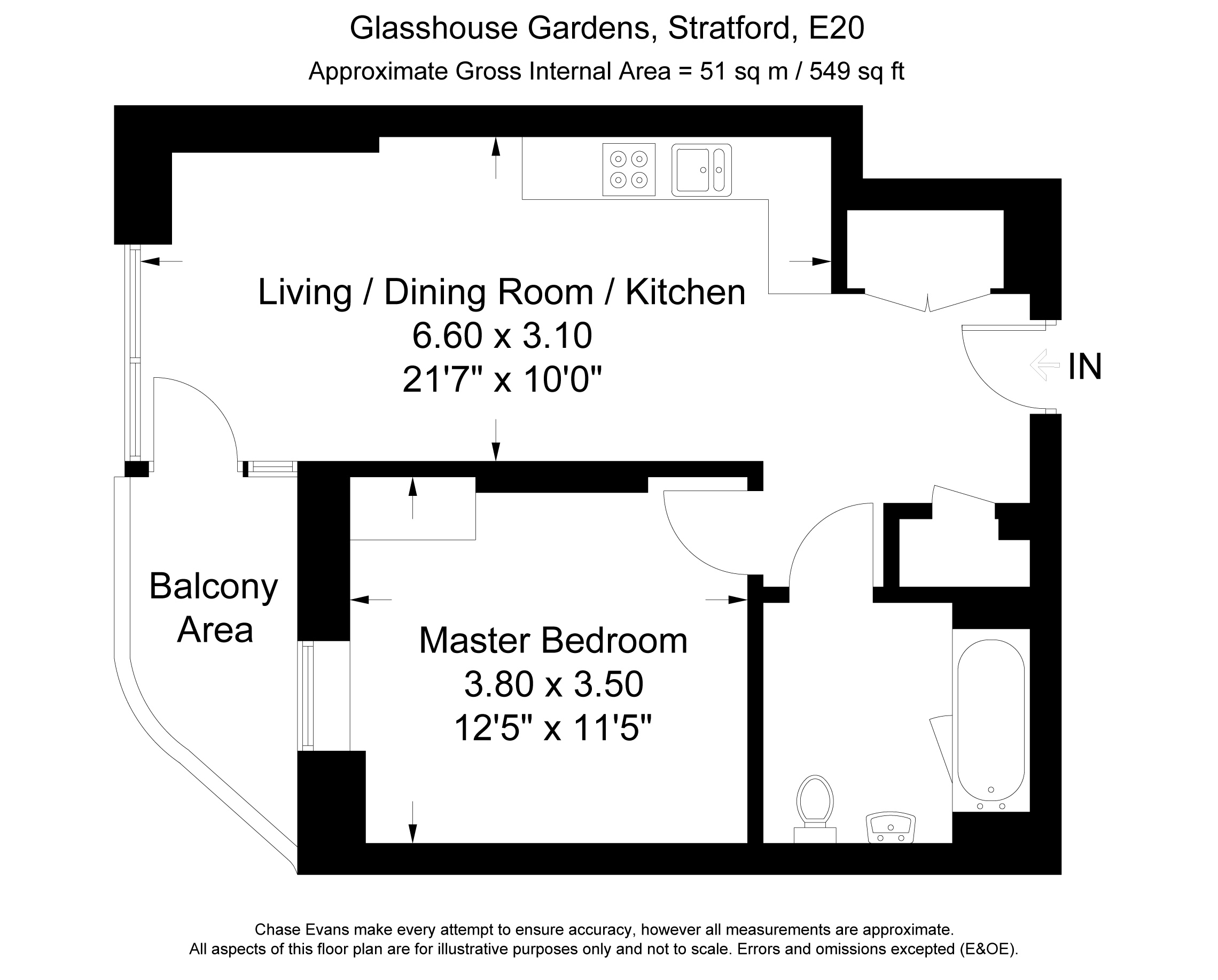 1 Bedrooms Flat to rent in Glasshouse Gardens, Cassia Point, Stratford E20