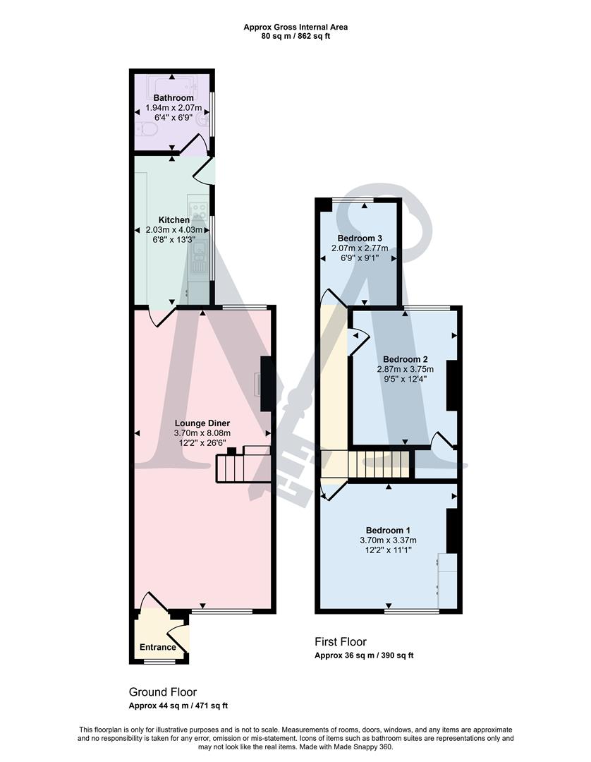 109, Battram Road, Ellistown floorplan