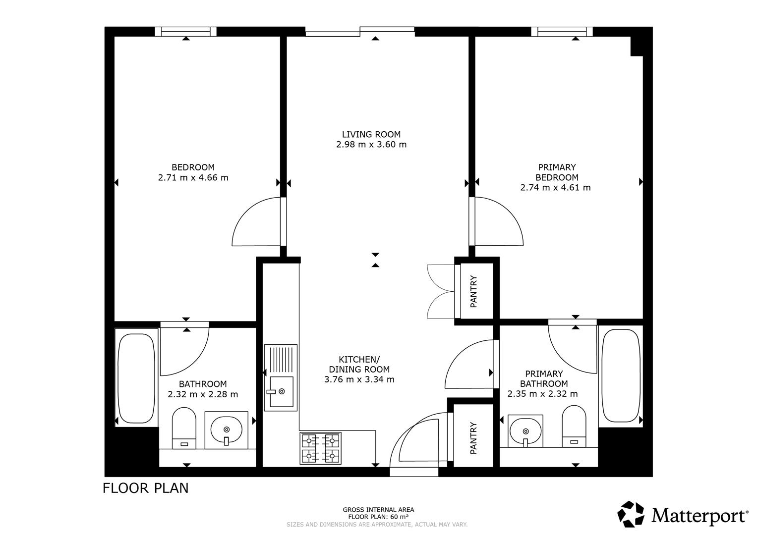 Apartment 308, Oxid House, 78 Newton Street, Manchester floorplan