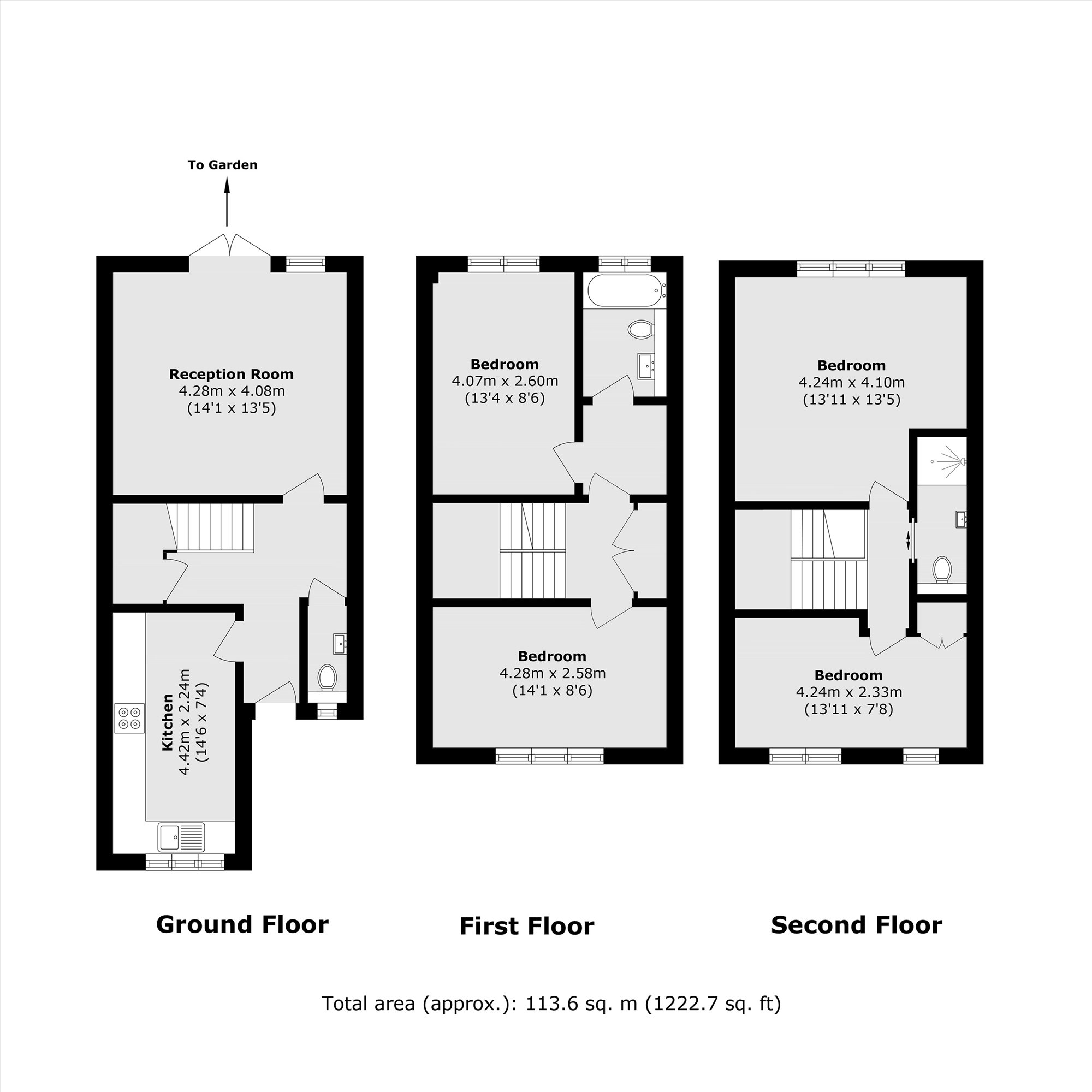 115, Maryland Street, London floorplan