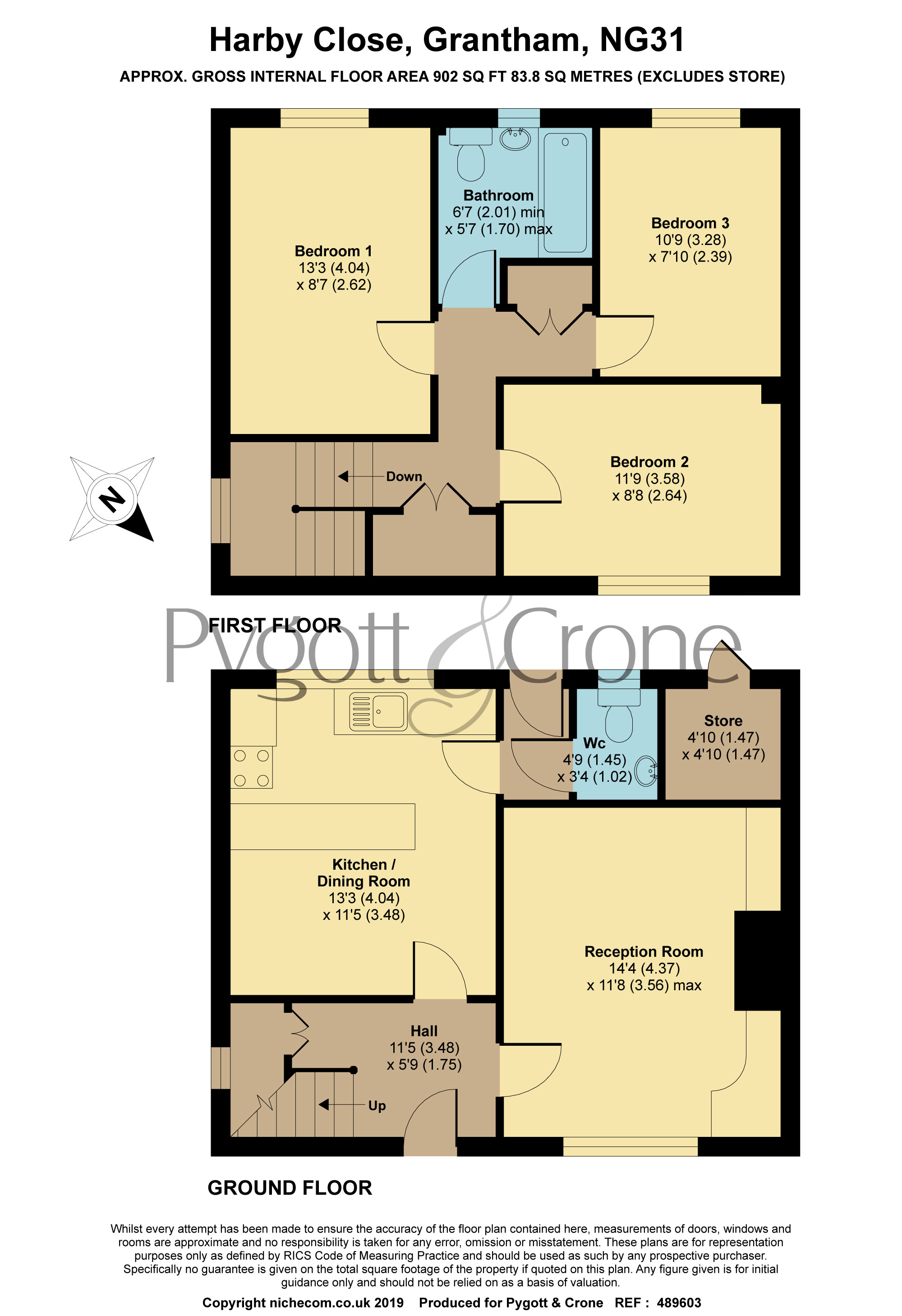 3 Bedrooms End terrace house for sale in Harby Close, Grantham NG31