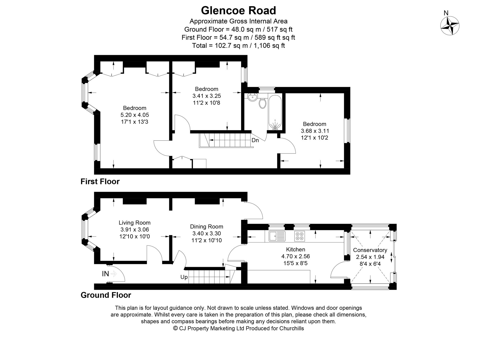 52 Glencoe Road, Bushey floorplan