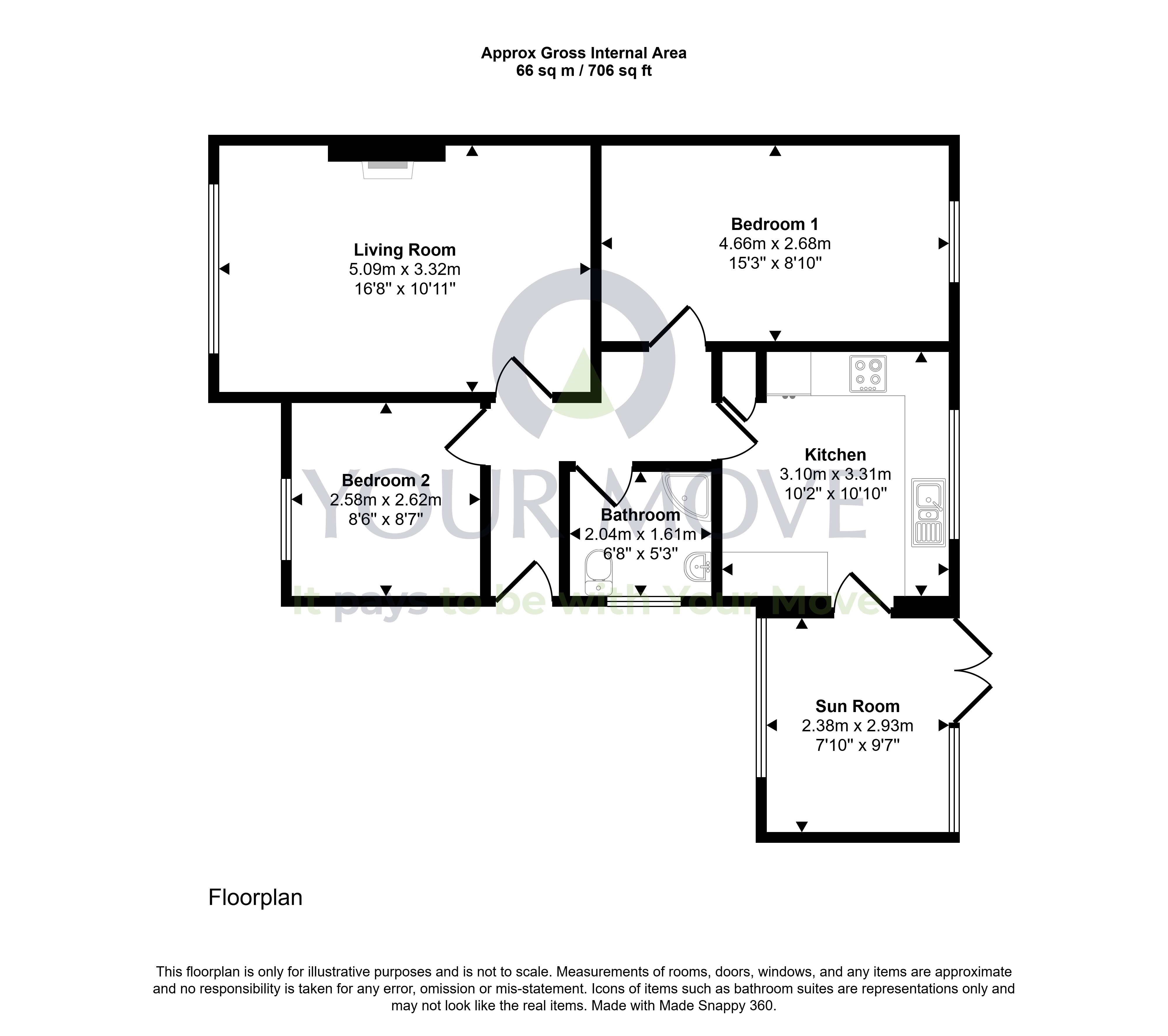 12, Ash Court, Dumfries floorplan