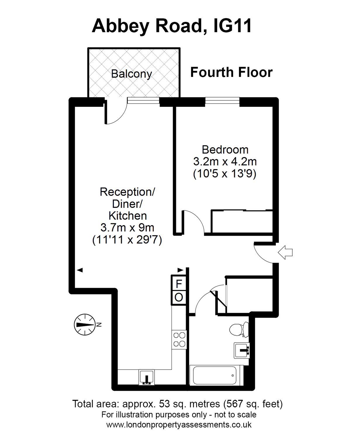 1 Bedrooms Flat to rent in Abbey Road, Barking IG11