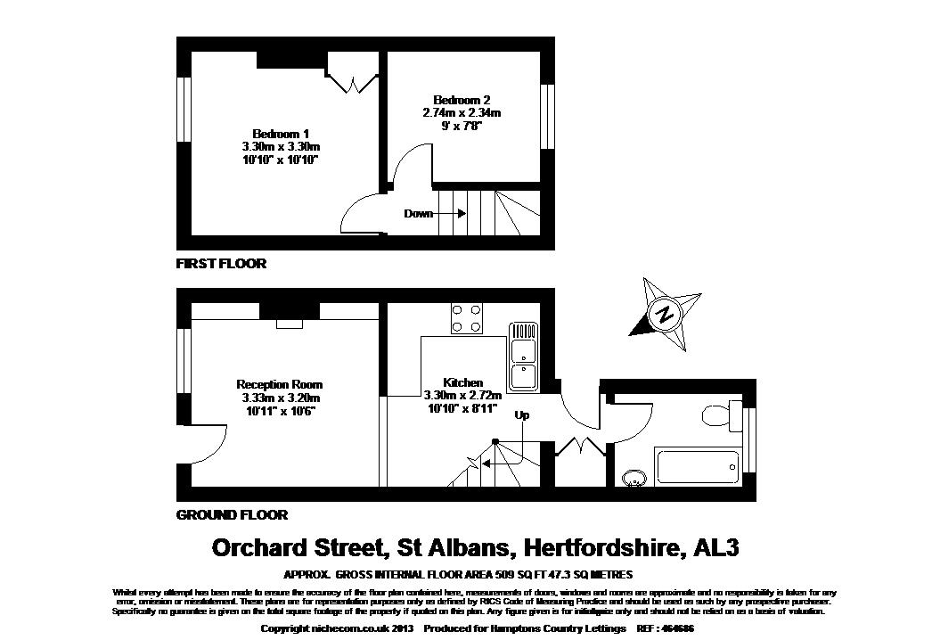 2 Bedrooms Cottage to rent in Orchard Street, St.Albans AL3