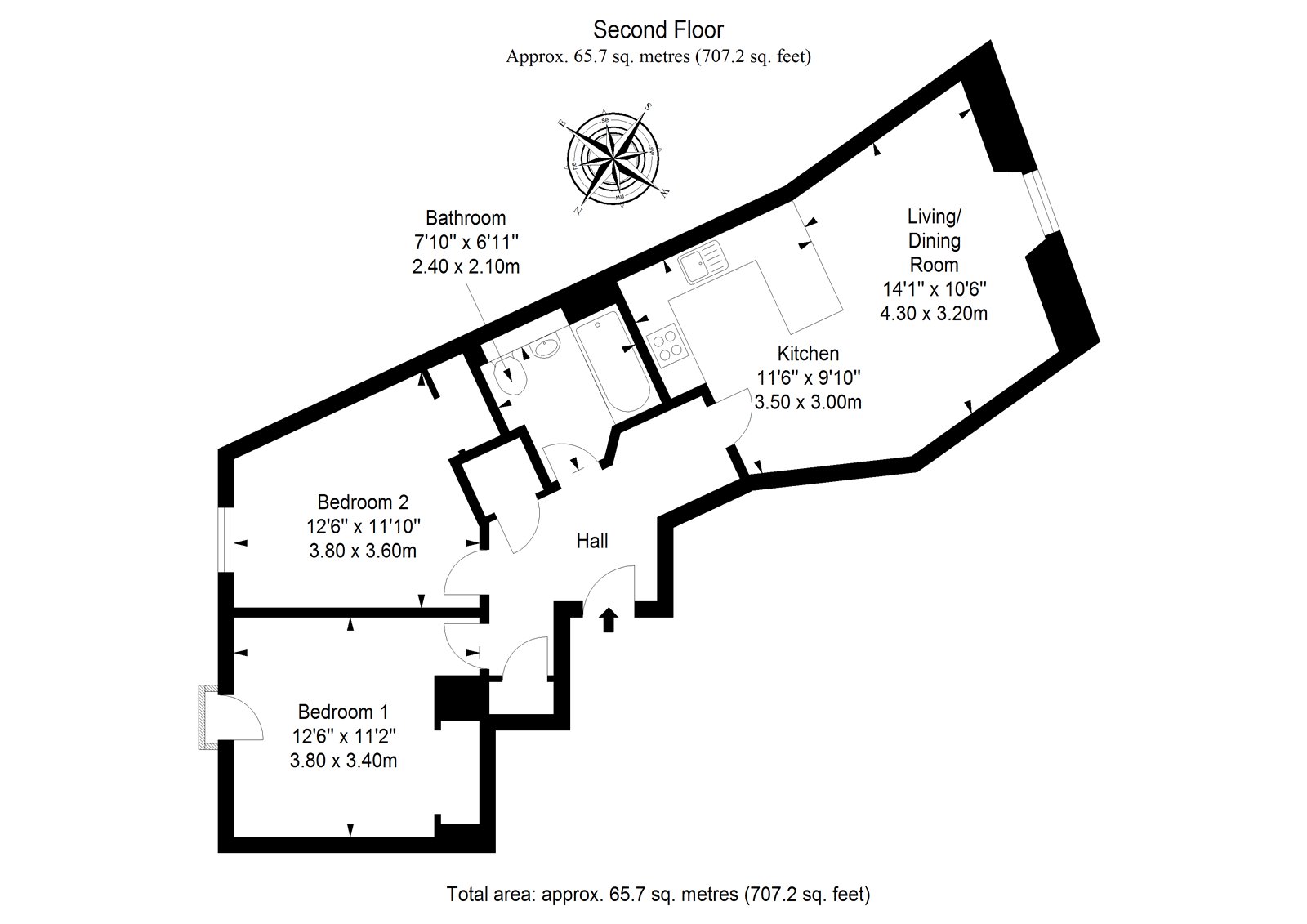 43/5, Water Street, Edinburgh floorplan