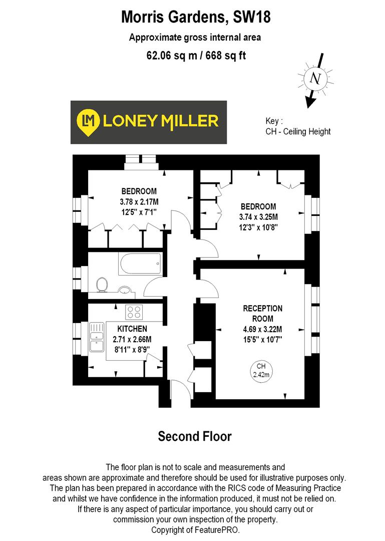 Flat 6, Morris Gardens, London floorplan