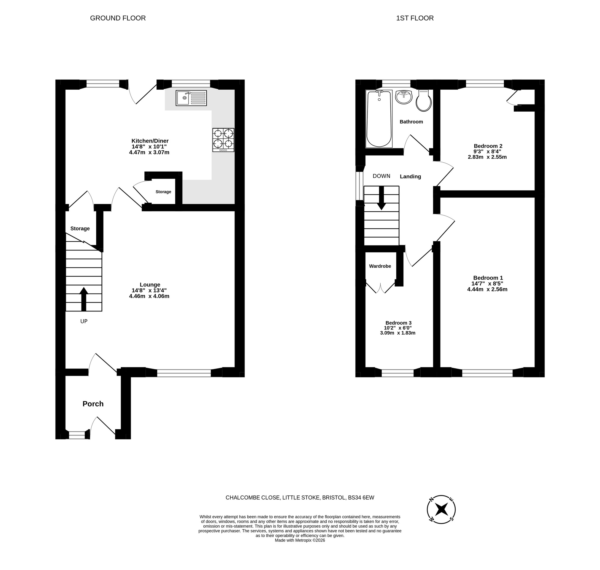 33 Chalcombe Close, Bristol floorplan