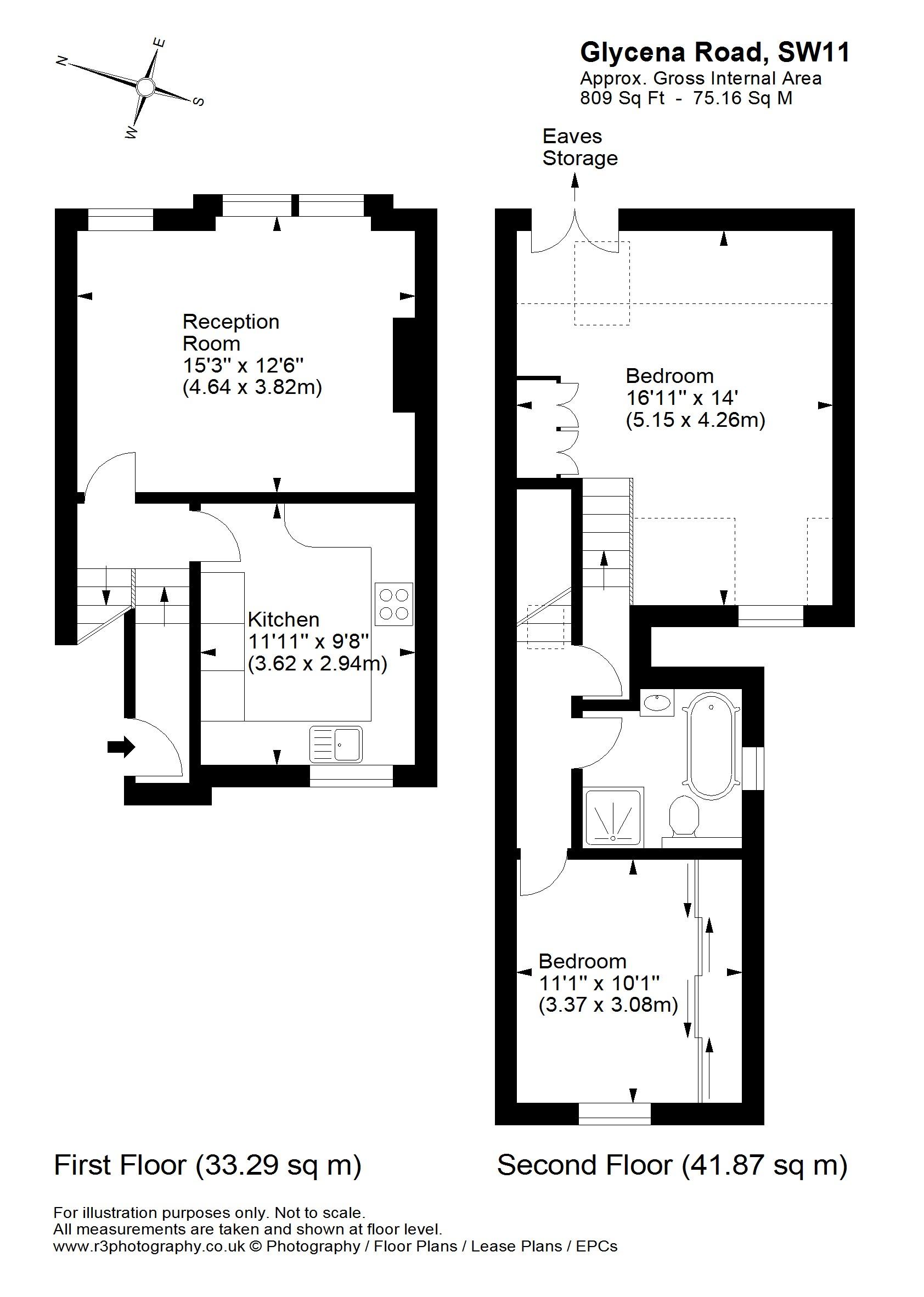 2 Bedrooms Flat to rent in Glycena Road, London SW11