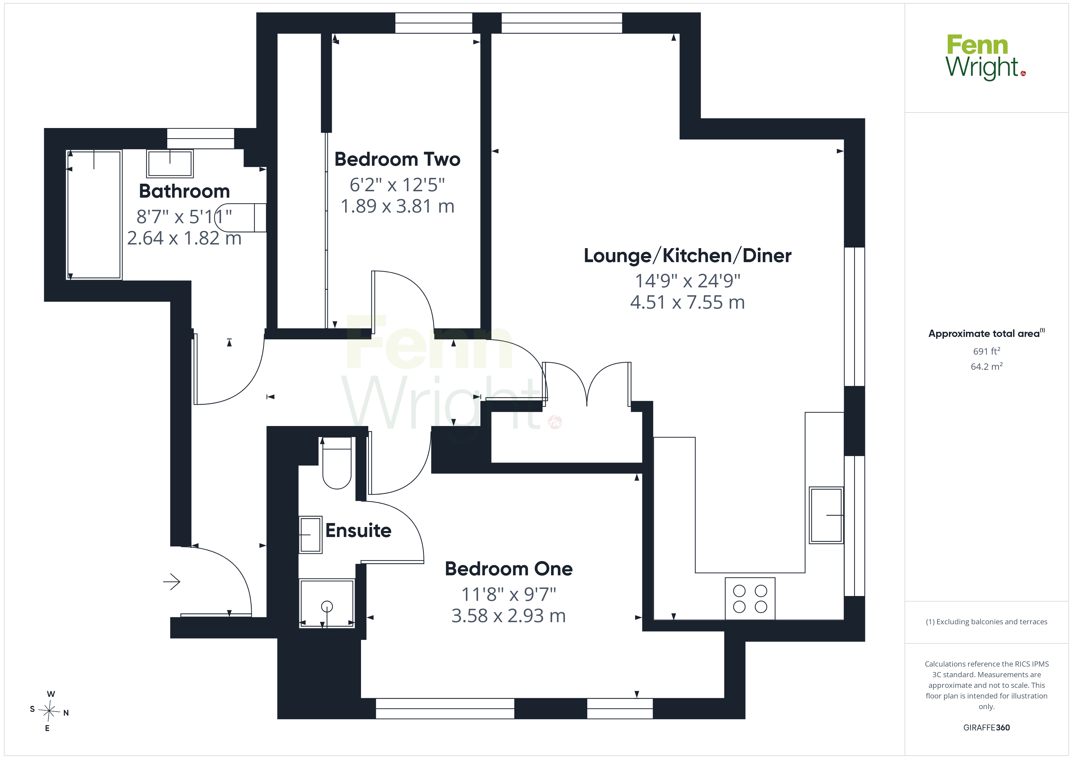 8 The Limes Apartment,, Mill Tye, Sudbury floorplan