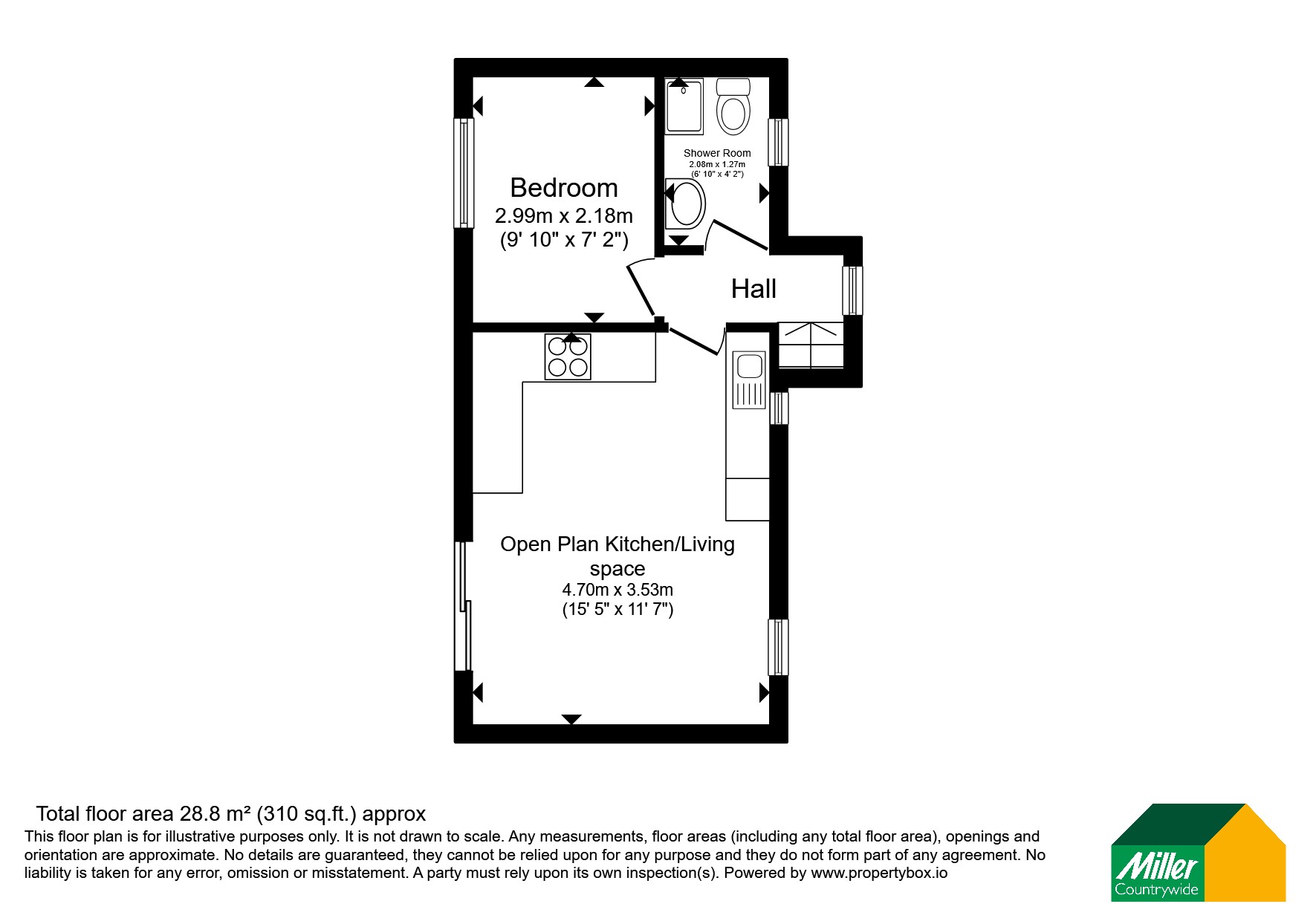 2, Valley View Caravan Site, Bodmin floorplan