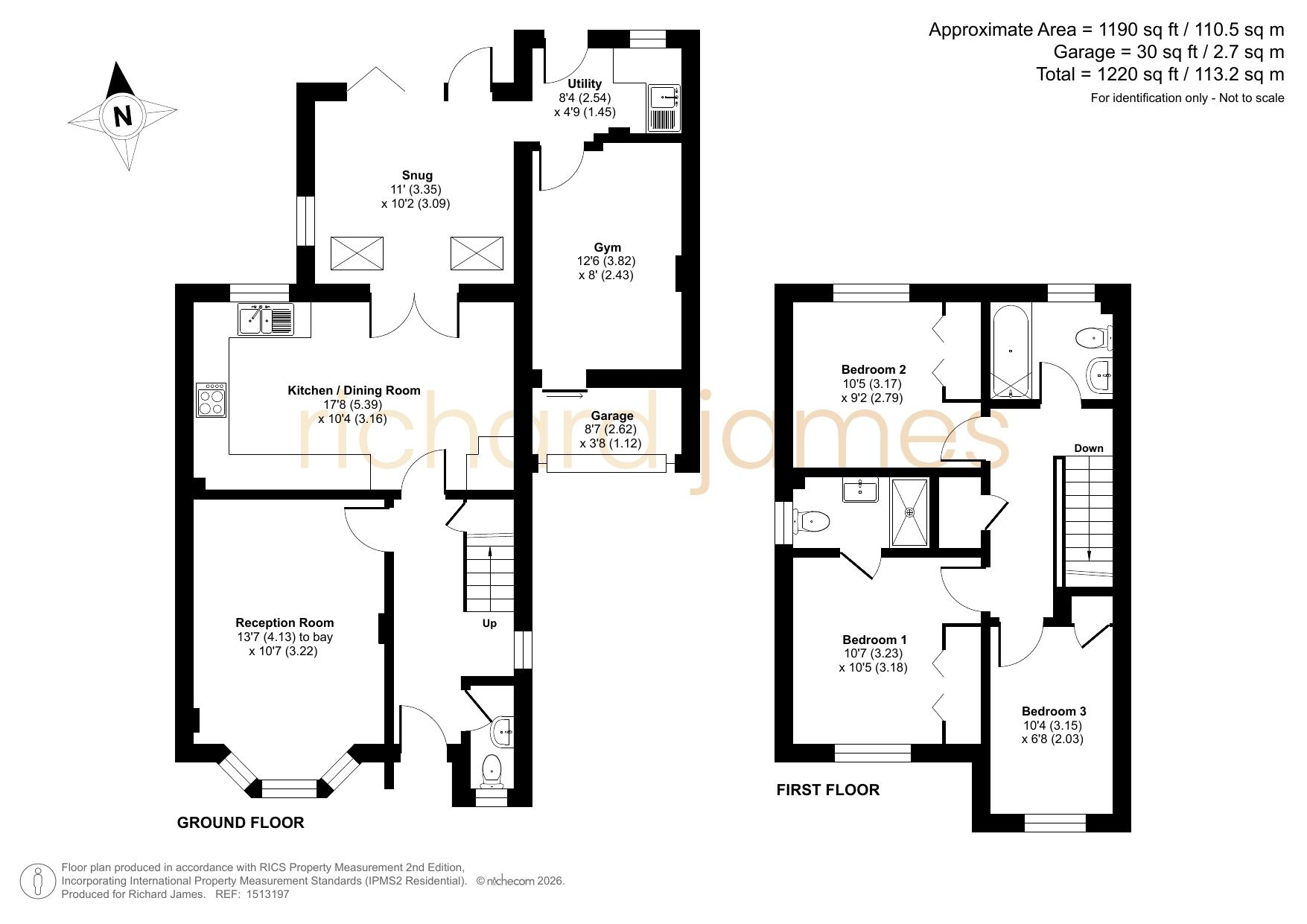 39, Elsham Way, Swindon floorplan