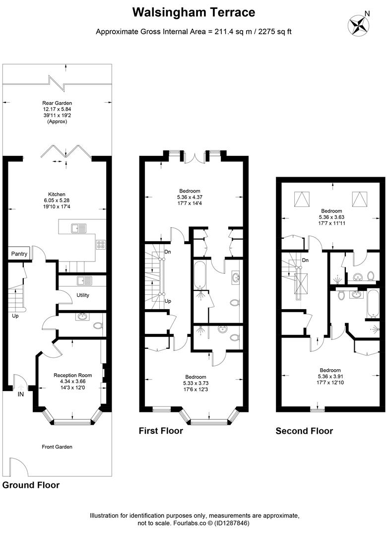3 Walsingham Terrace, Portsmouth Road, Thames Ditton floorplan