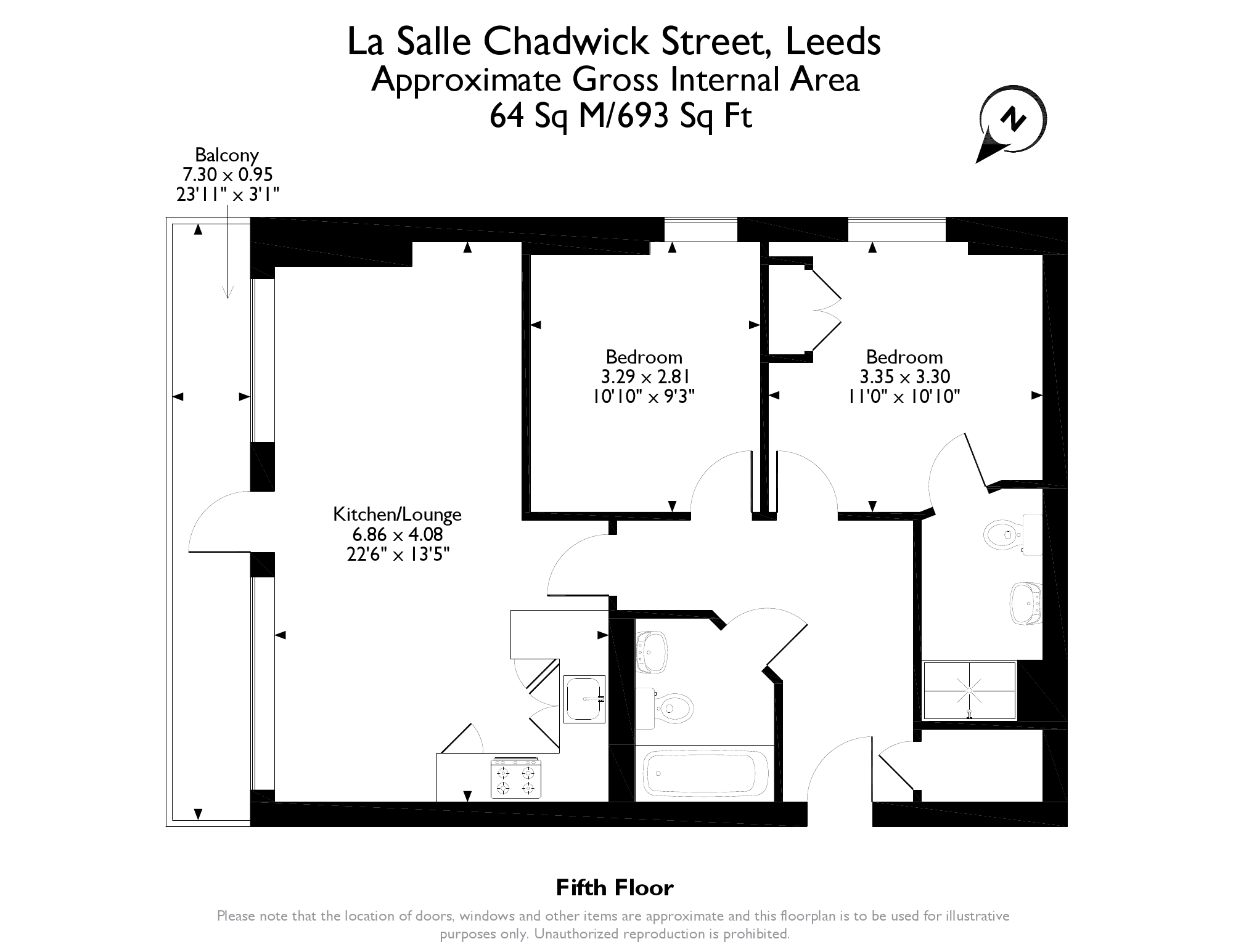 2 Bedrooms  for sale in La Salle, Chadwick Street, Leeds, West Yorkshire LS10