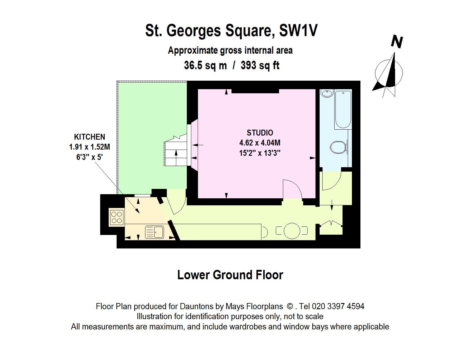 E    St Georges Square, London floorplan