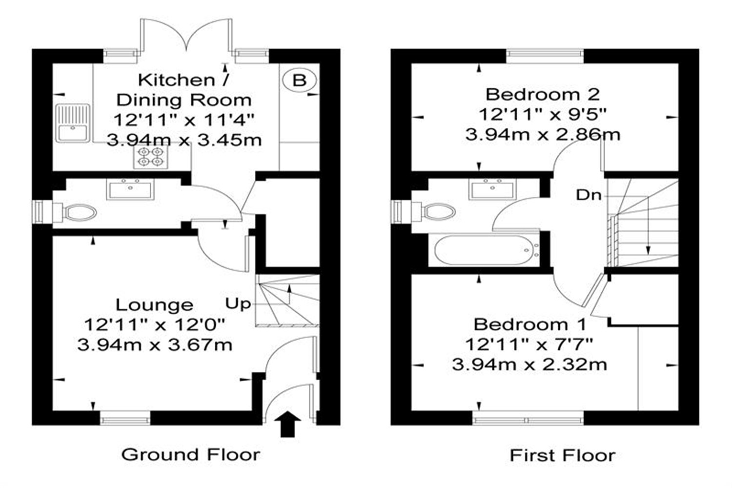 9, Langley Road, Harworth floorplan
