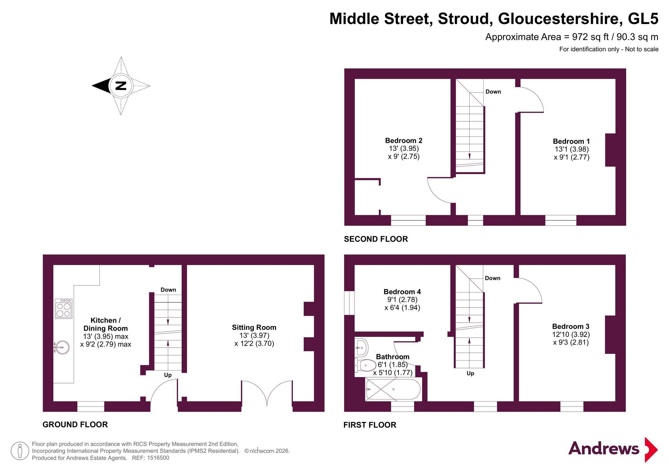 64, Middle Street, Gloucestershire floorplan
