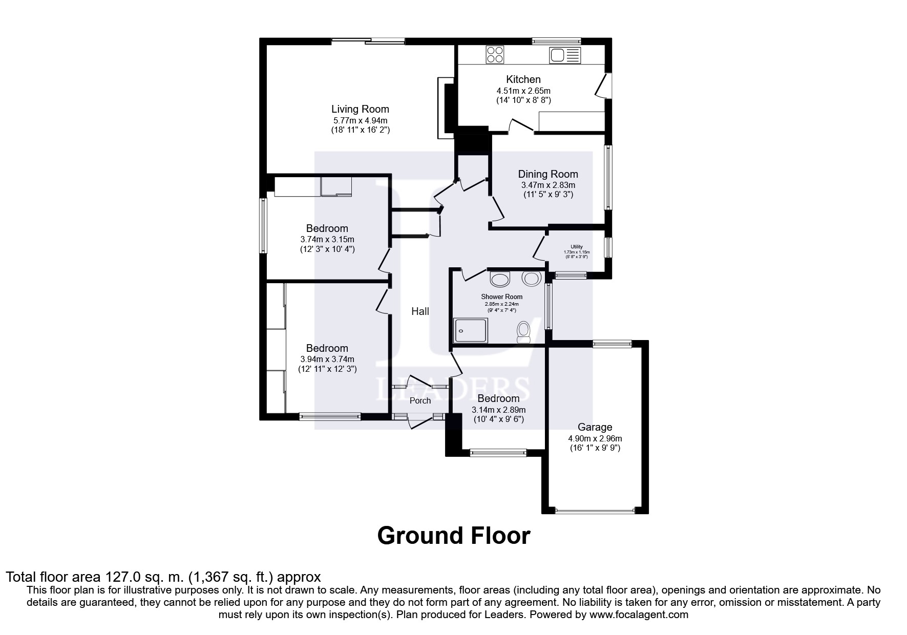 76, Cornwall Road, Sutton floorplan