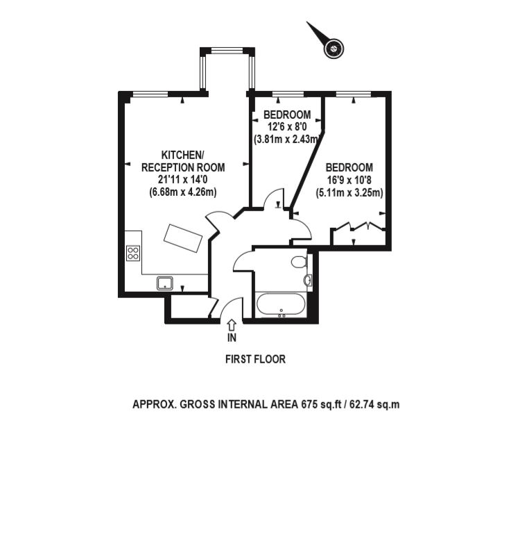 2 Bedrooms Flat to rent in Carronade Court, London N7