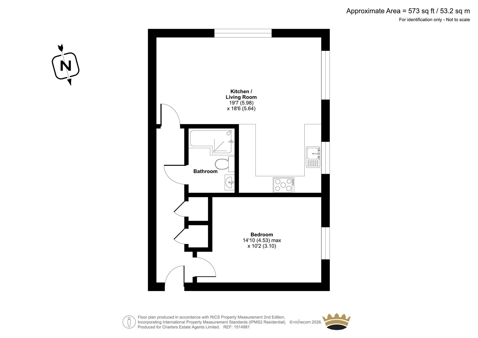 Flat 2, Windmill Apartments, 30, Roman Road, Brighton floorplan