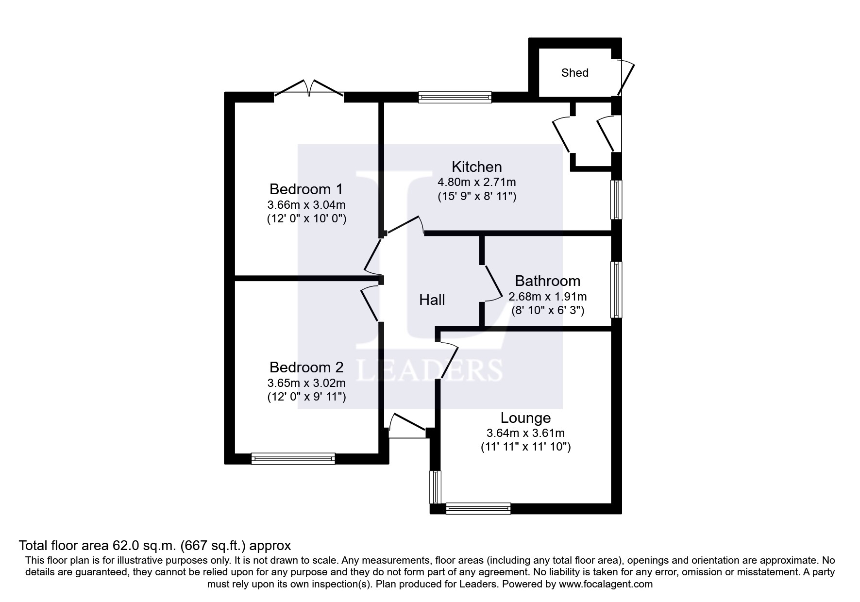 Westley Crescent, Little Eaton, Derby DE21, 2 bedroom bungalow to rent